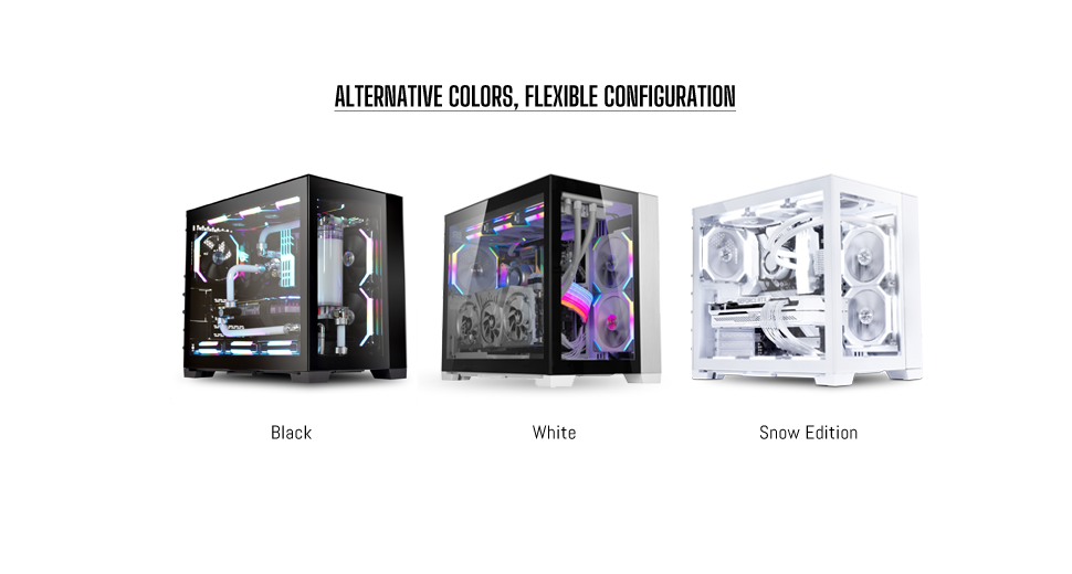 LIAN LI O11DMINI SNOW WHITE - White SECC / Aluminum /Tempered Glass/ ATX,  Mirco ATX , Mini itx Mini Tower Computer Case - O11D MINI -S